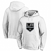 Men's Customized Los Angeles Kings White All Stitched Pullover Hoodie